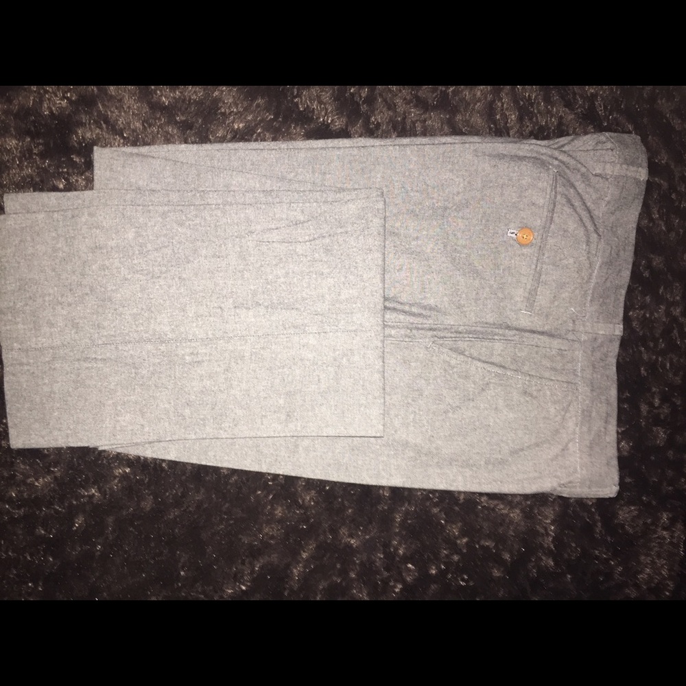 men’s blue grey tapered cotton dress pants W33L34